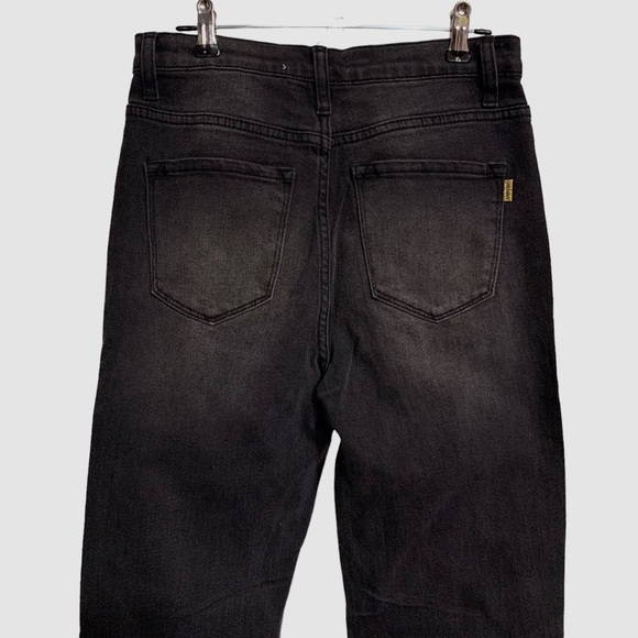 VIBRANT M.I.U BLACK HIGH WAIST WIDE LEG DENIM JEANS BLACK HIGH RISE DENIM JEANS - Picture 8 of 12